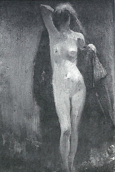 Nude with Red Cloak by Lovis Corinth